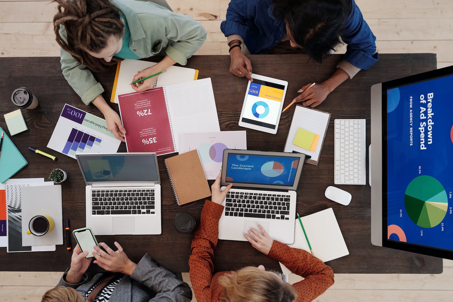 A Group of People Discussing Charts<br />
